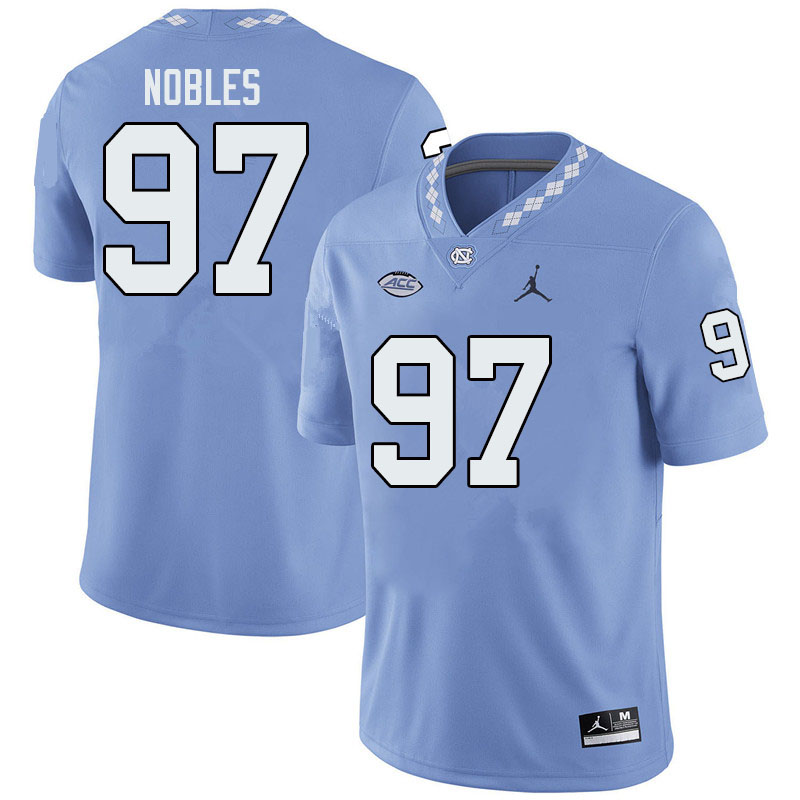 Jordan Brand Men #97 Alex Nobles North Carolina Tar Heels College Football Jerseys Sale-Blue